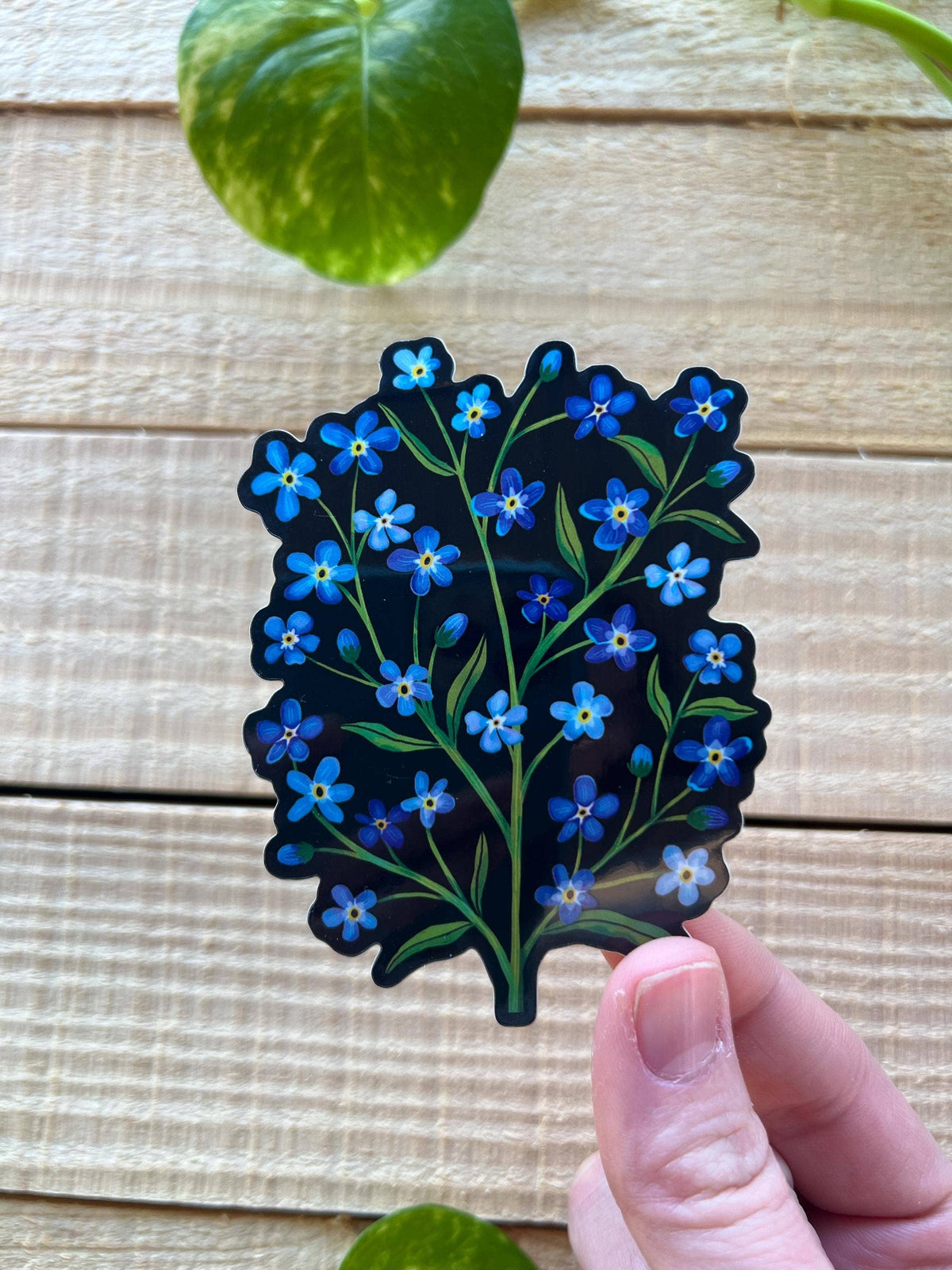 Forget Me Nots Blue Flower Vinyl Sticker Decal