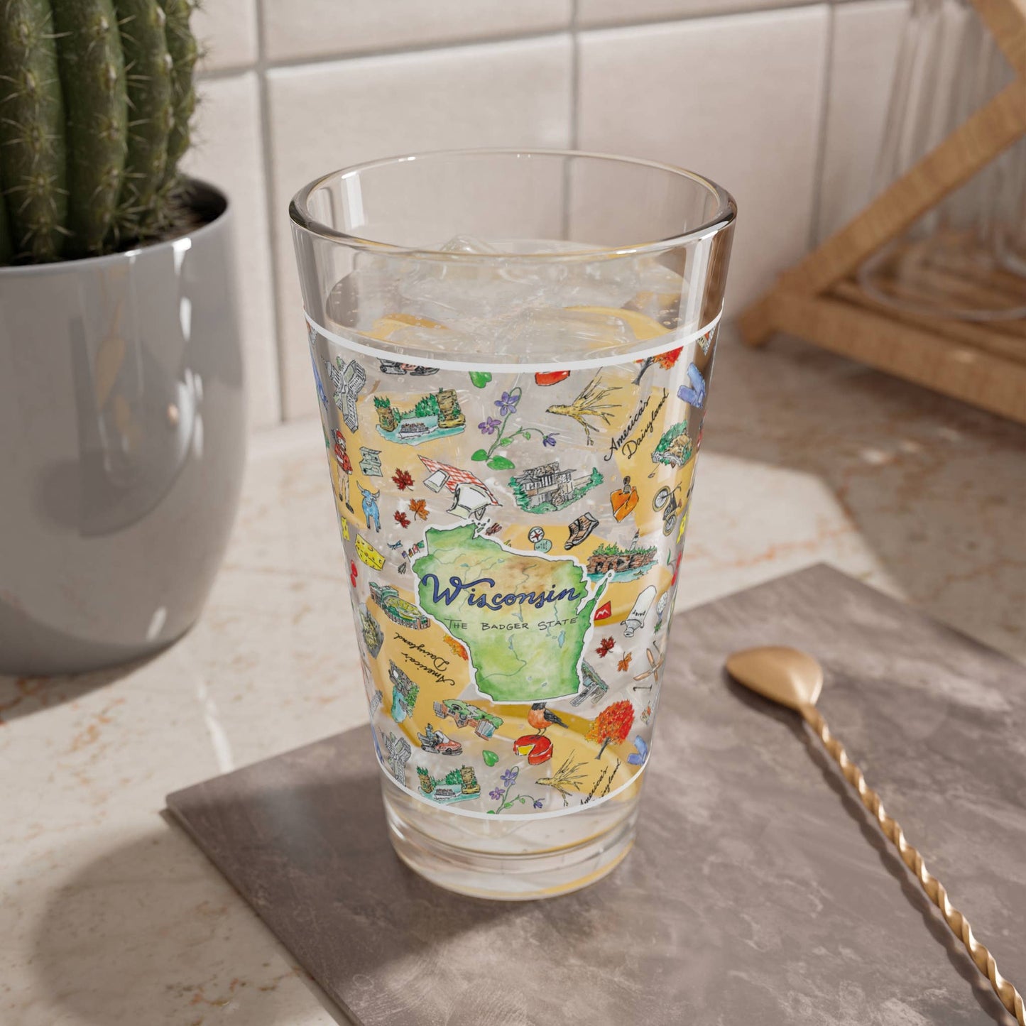 Pippa Wisconsin Pint Glass