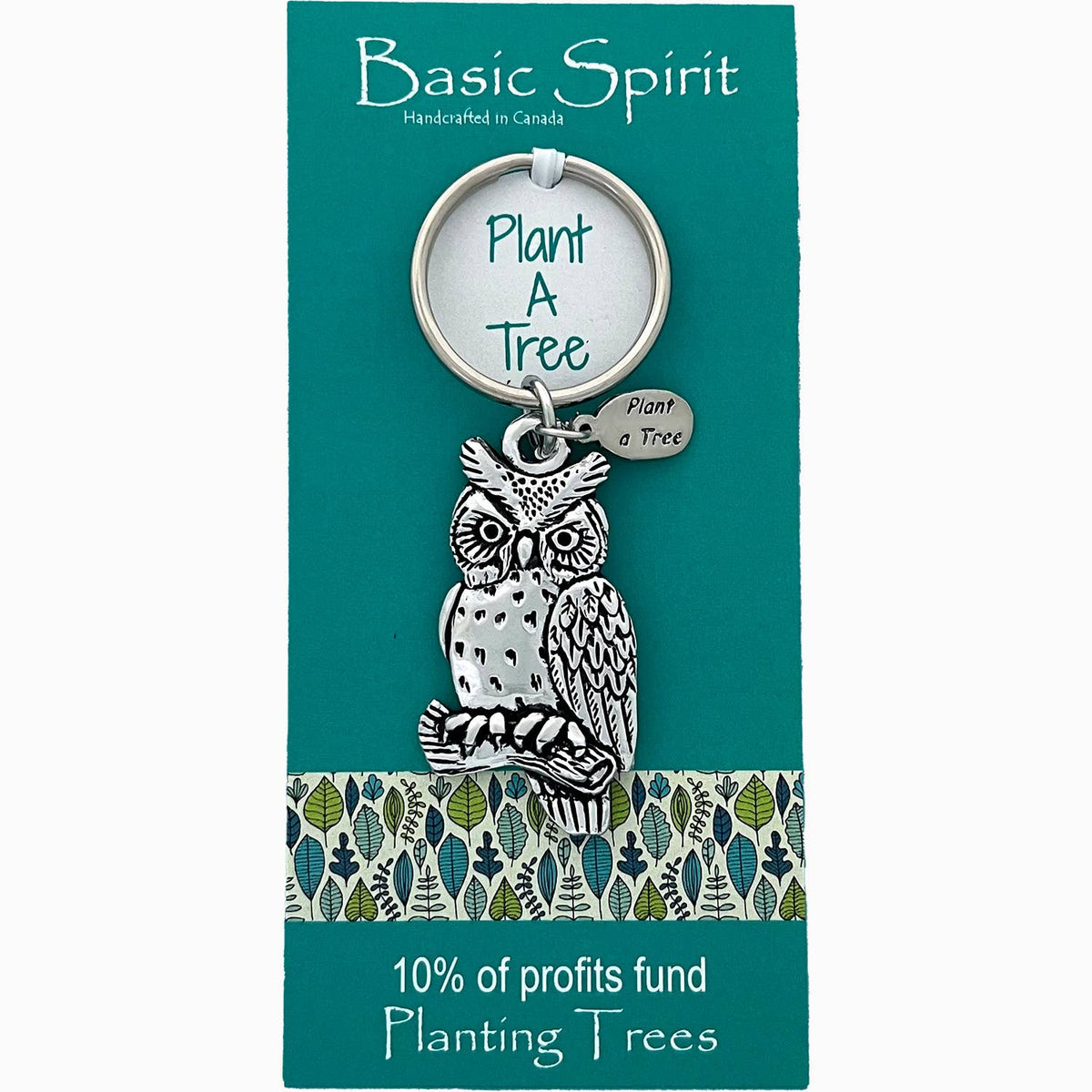 Owl on Branch Plant A Tree Keychain