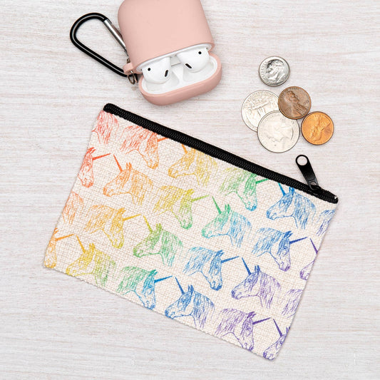 Unicorn Zipper Pouch: Small