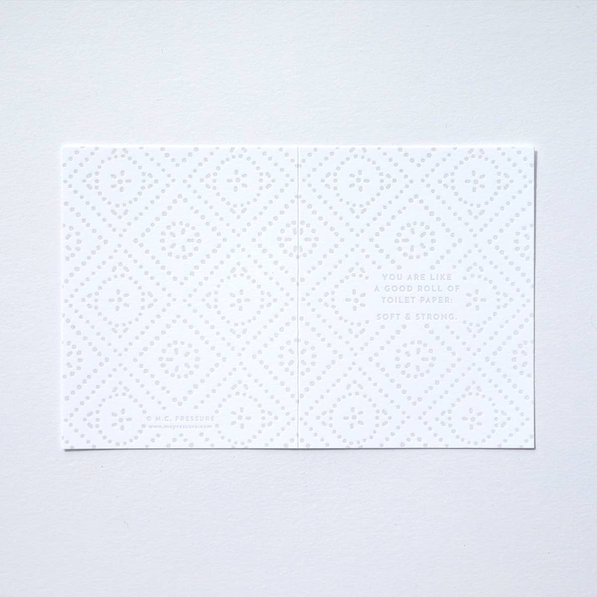 Soft & Strong Letterpress Greeting Card