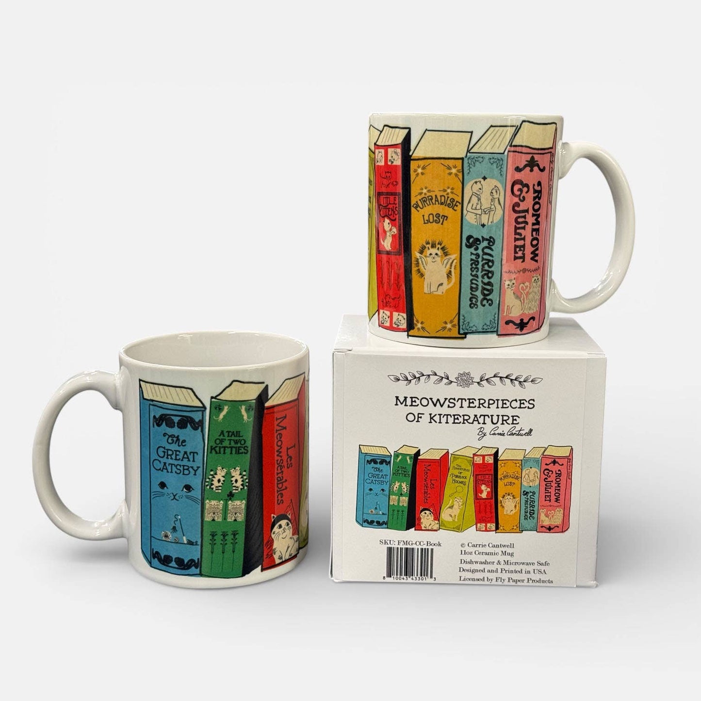 Ceramic Mug - MEOWsterpieces of KITerature Book Spine Mug