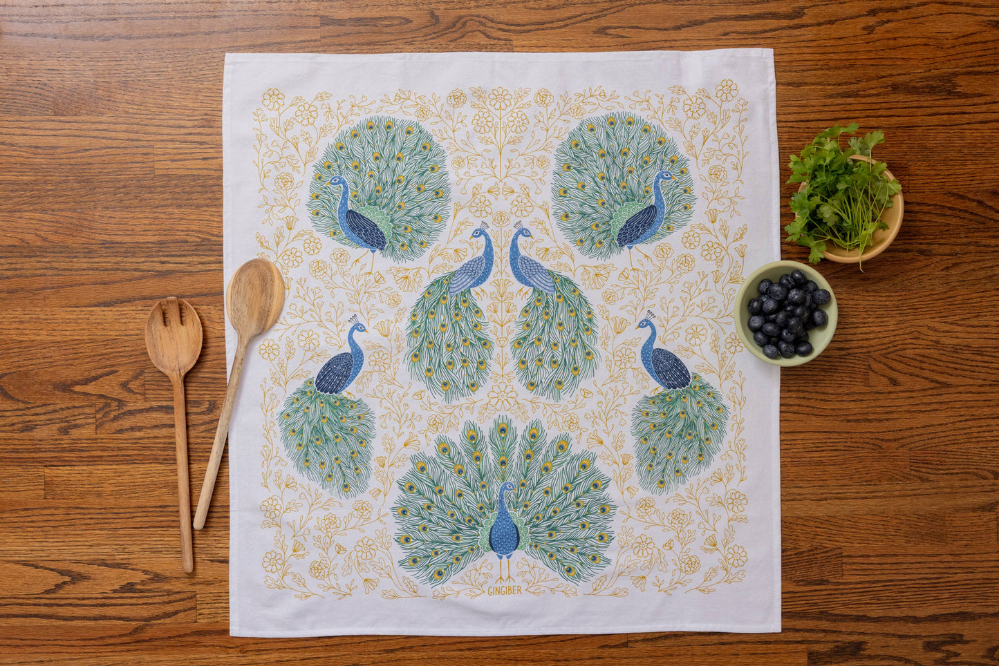 Peacock Tea Towel