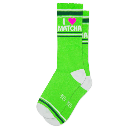 I Heart Matcha Gym Crew Socks