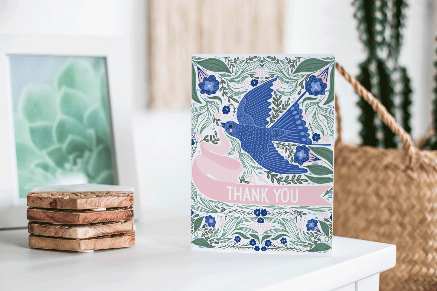 Barn Swallow Thank You Greeting Card