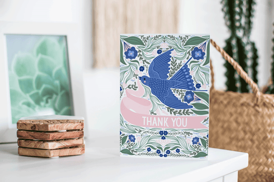 Barn Swallow Thank You Greeting Card