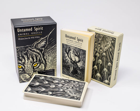 Untamed Spirit Animal Oracle cards with packaging on a white background