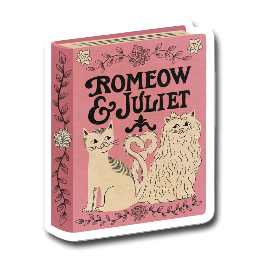 Romeow and Juliet Cat Pun Vinyl Sticker Decal   : Unpackaged (Loose)