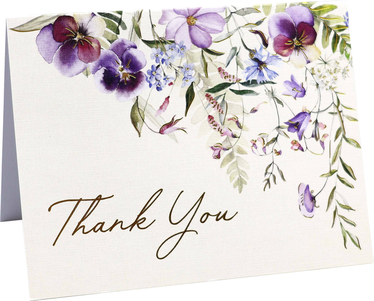 Wildflowers Premium Thank You Note Cards