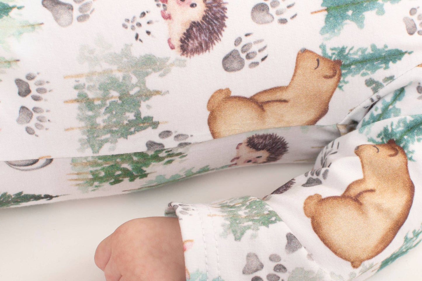 Woodland bodysuit,infant clothing, bodysuit,infant romper: 3-6 month / Short sleeve