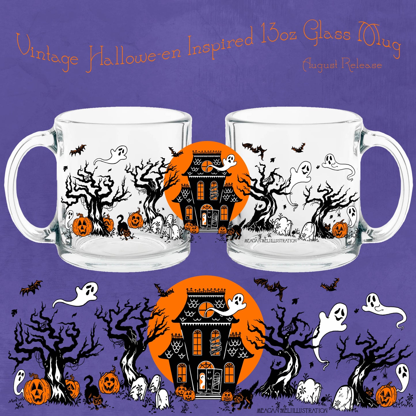 Ghostly Manor Glass Mug