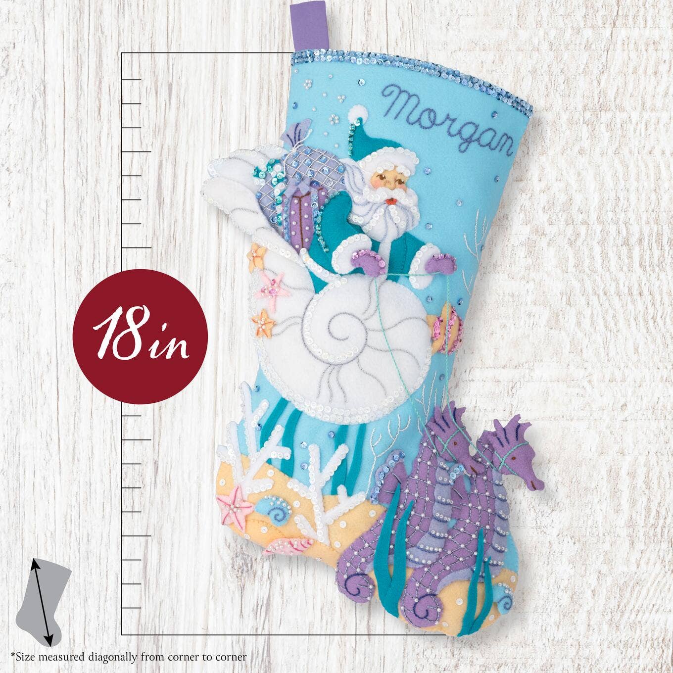 Bucilla Santa's Sea Life Felt Stocking Kit