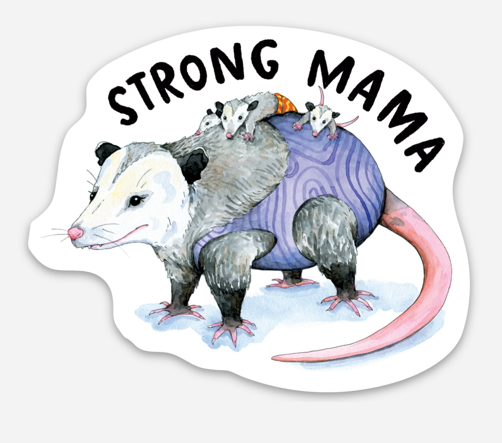 Strong Mama Possum Sticker