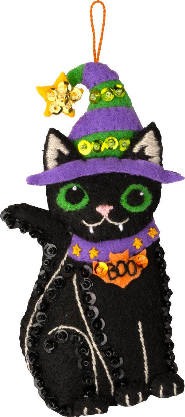 Bucilla Purrfectly Spooky Felt Ornament Kit - Set of 6