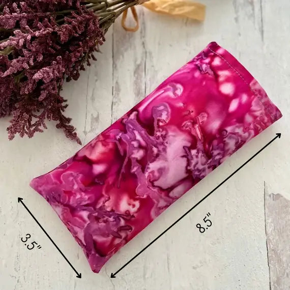 EYE PILLOW unscented/LAVENDER, hot/cold, yoga, meditation: Purple / Unscented FLAXSEED ONLY