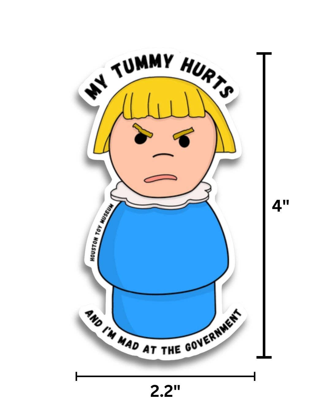 Little People "My Tummy Hurts" Sticker