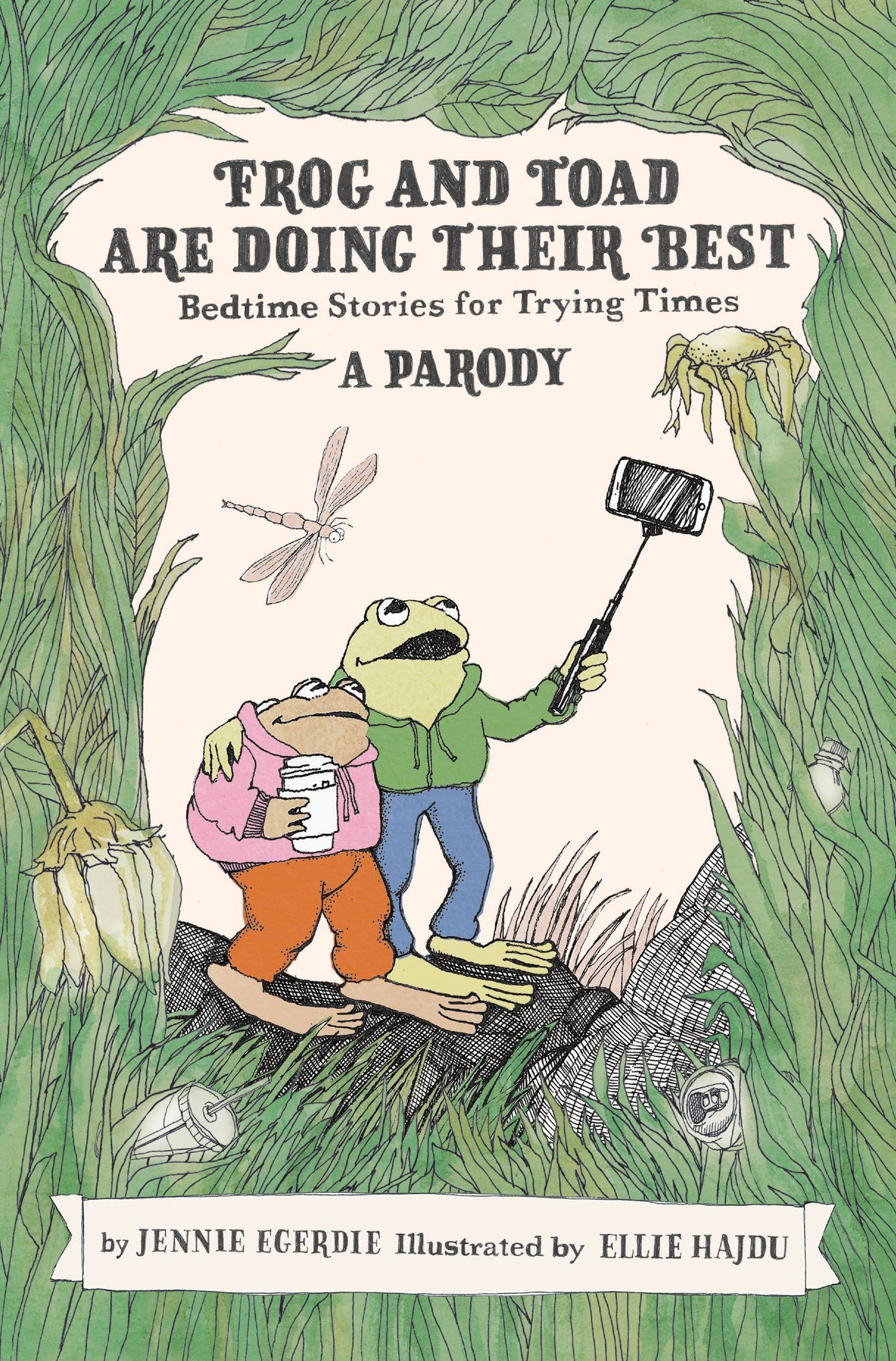 Book cover of 'Frog and Toad Are Doing Their Best' with cartoon frogs in a forest setting.
