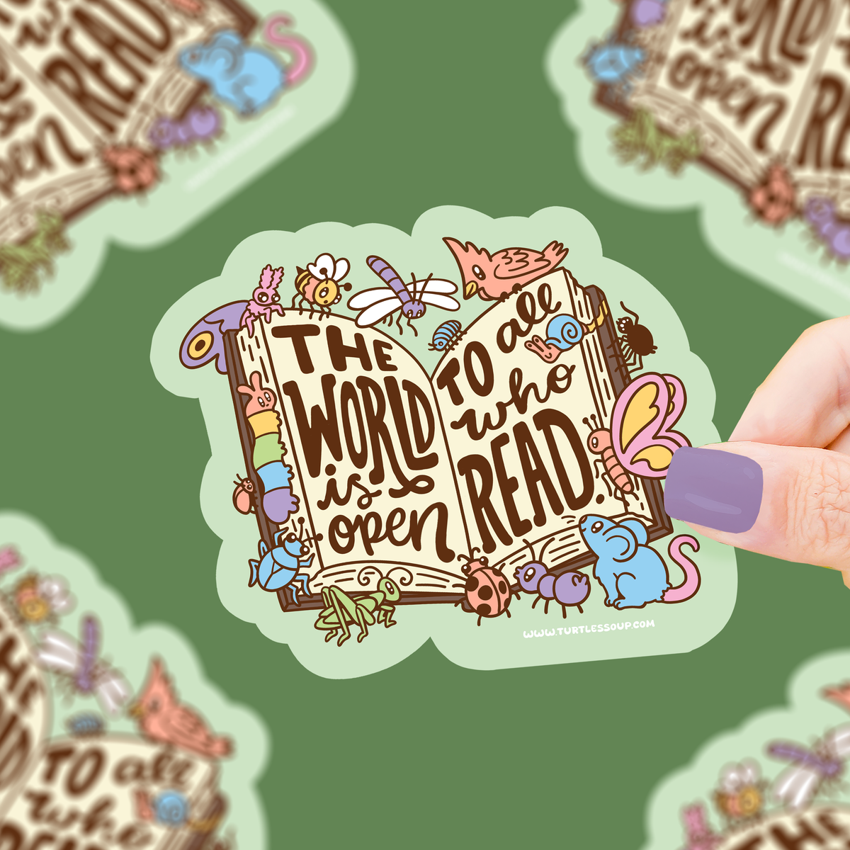 The World Is Open Vinyl Sticker