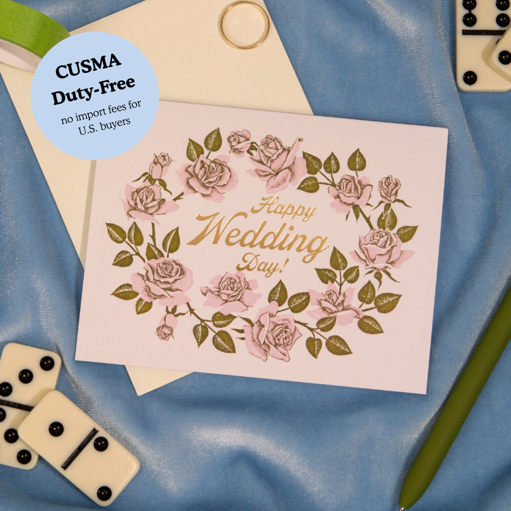 Happy Wedding Day Florals – Foil Wedding Card