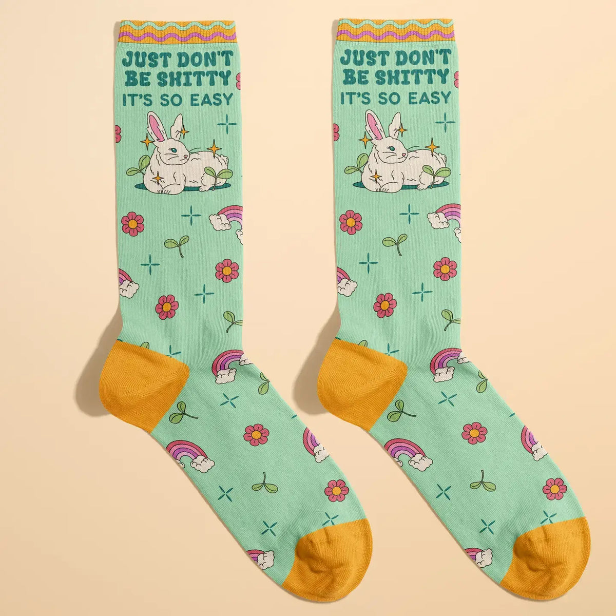 Just Don't be Shitty Socks (funny gifts, relatable)