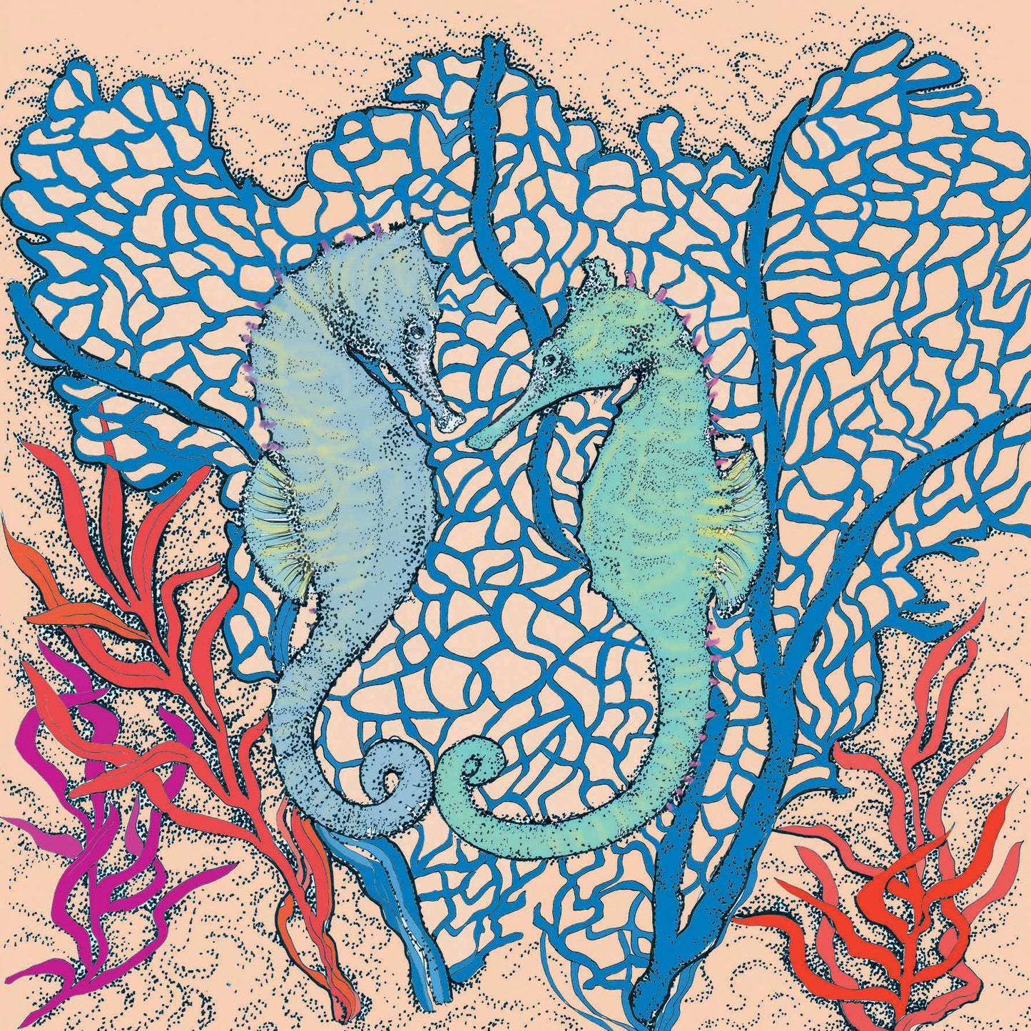 Seahorse Pair Greeting Card