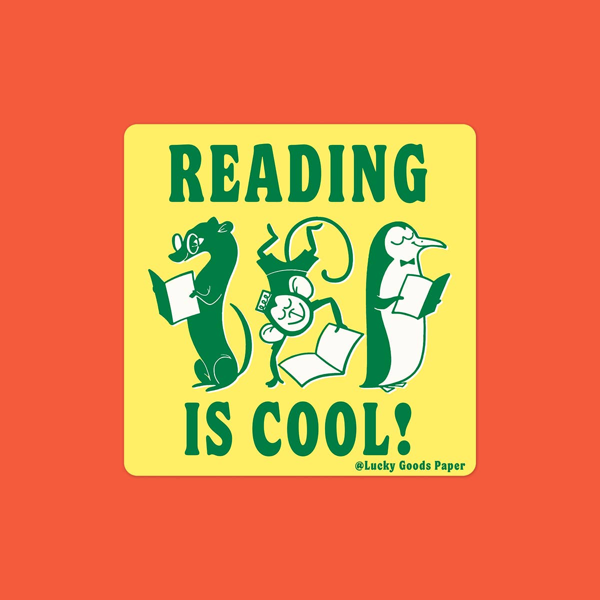 Reading is Cool – Matte Vinyl Sticker