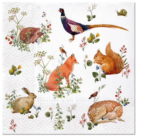 Wild Forest Animals Paper Lunch Napkins