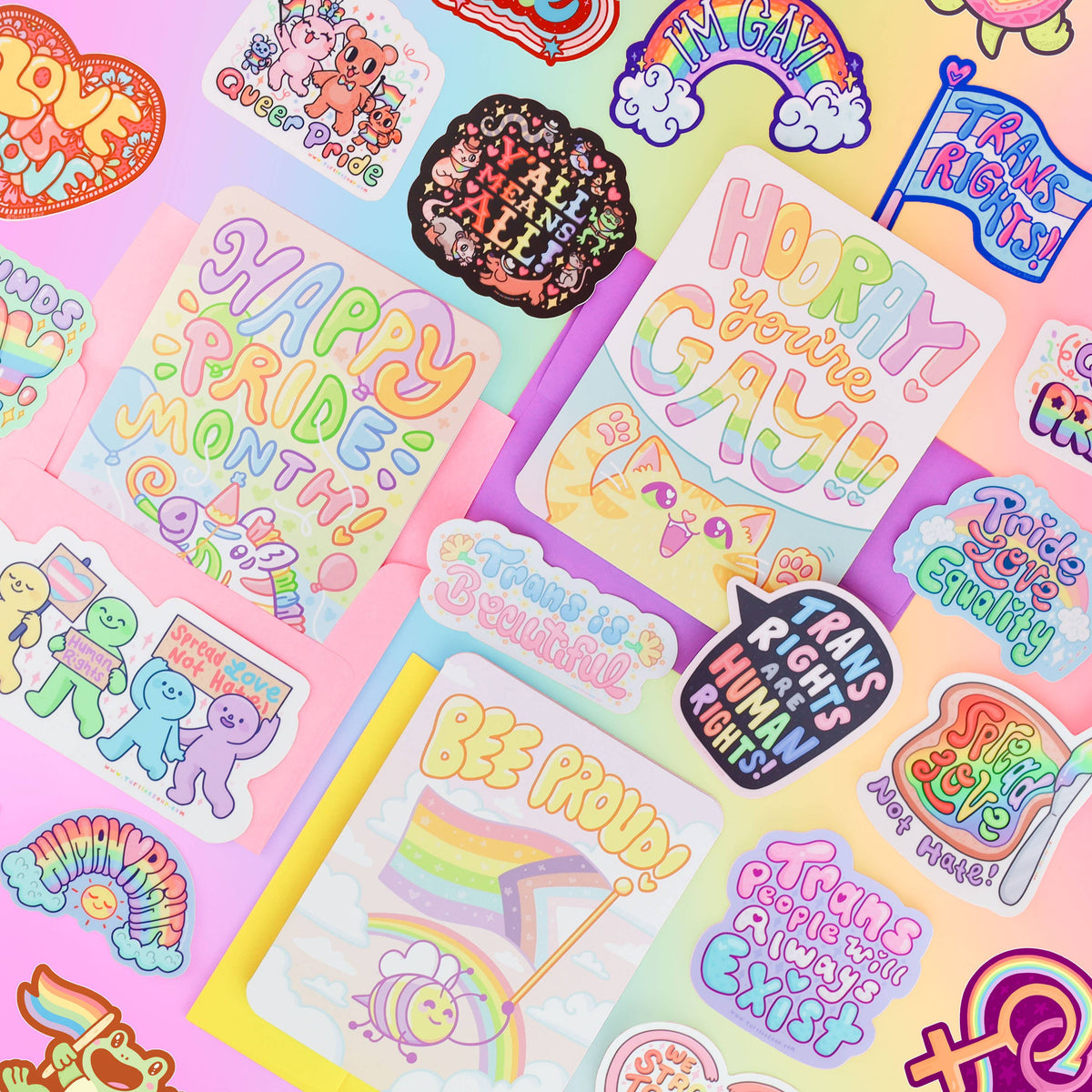 Y’all Means All, LGBTQ, Cowboy, Queer, Vinyl Sticker