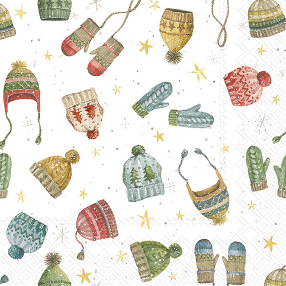 Hats And Gloves Winter Paper Lunch Napkins