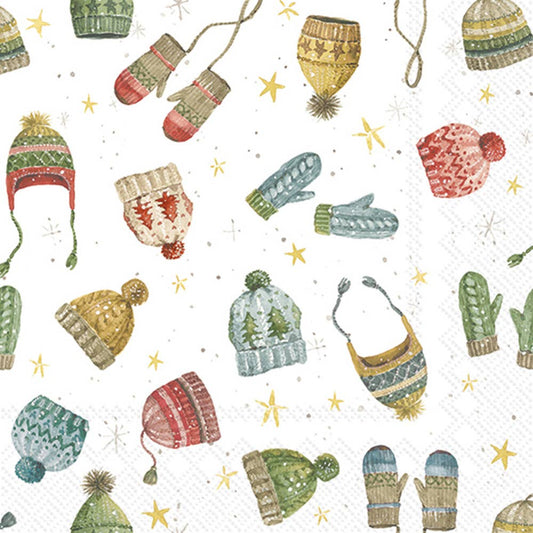 Hats And Gloves Winter Paper Lunch Napkins