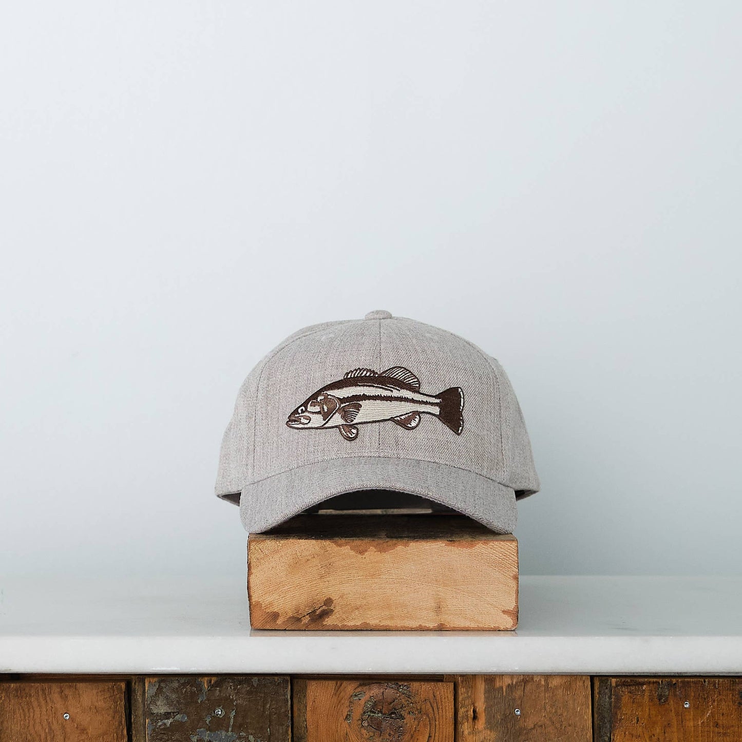 Bass Fish Patch Snap back, Melange Trucker Cap