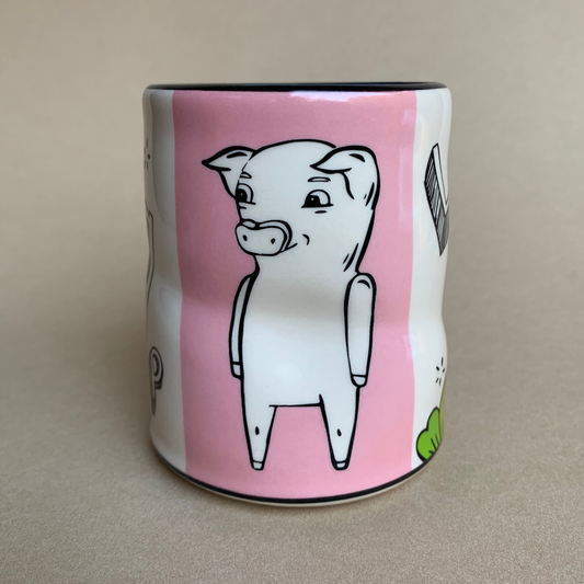 Lucky Pig Cup - Large Ceramic Mug
