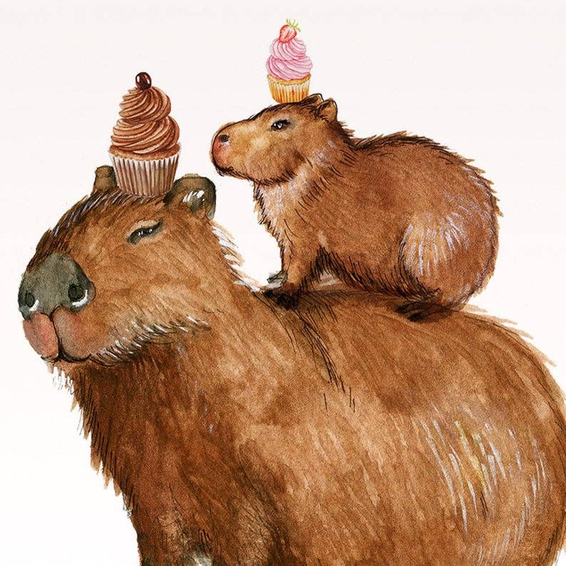 Capybara Birthday - Funny Birthday Card