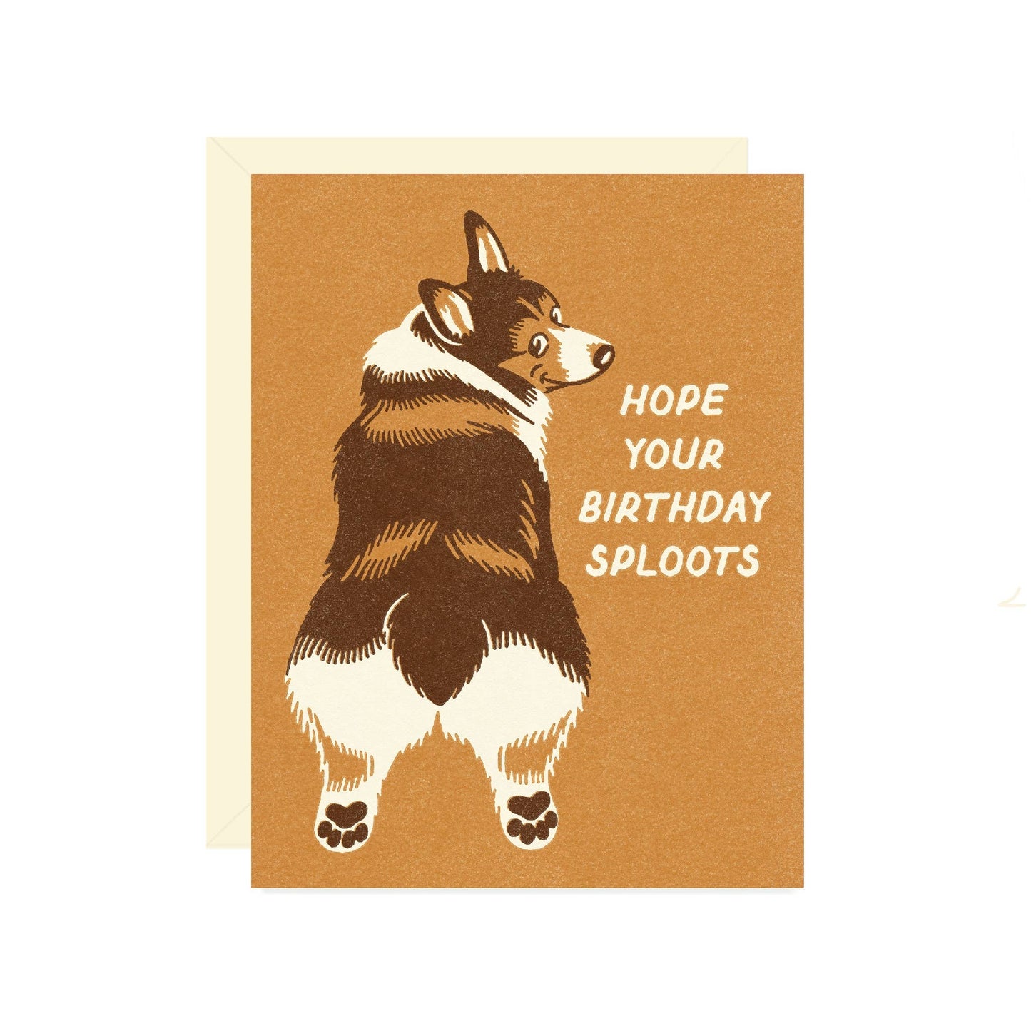 Corgi Sploot Birthday Card