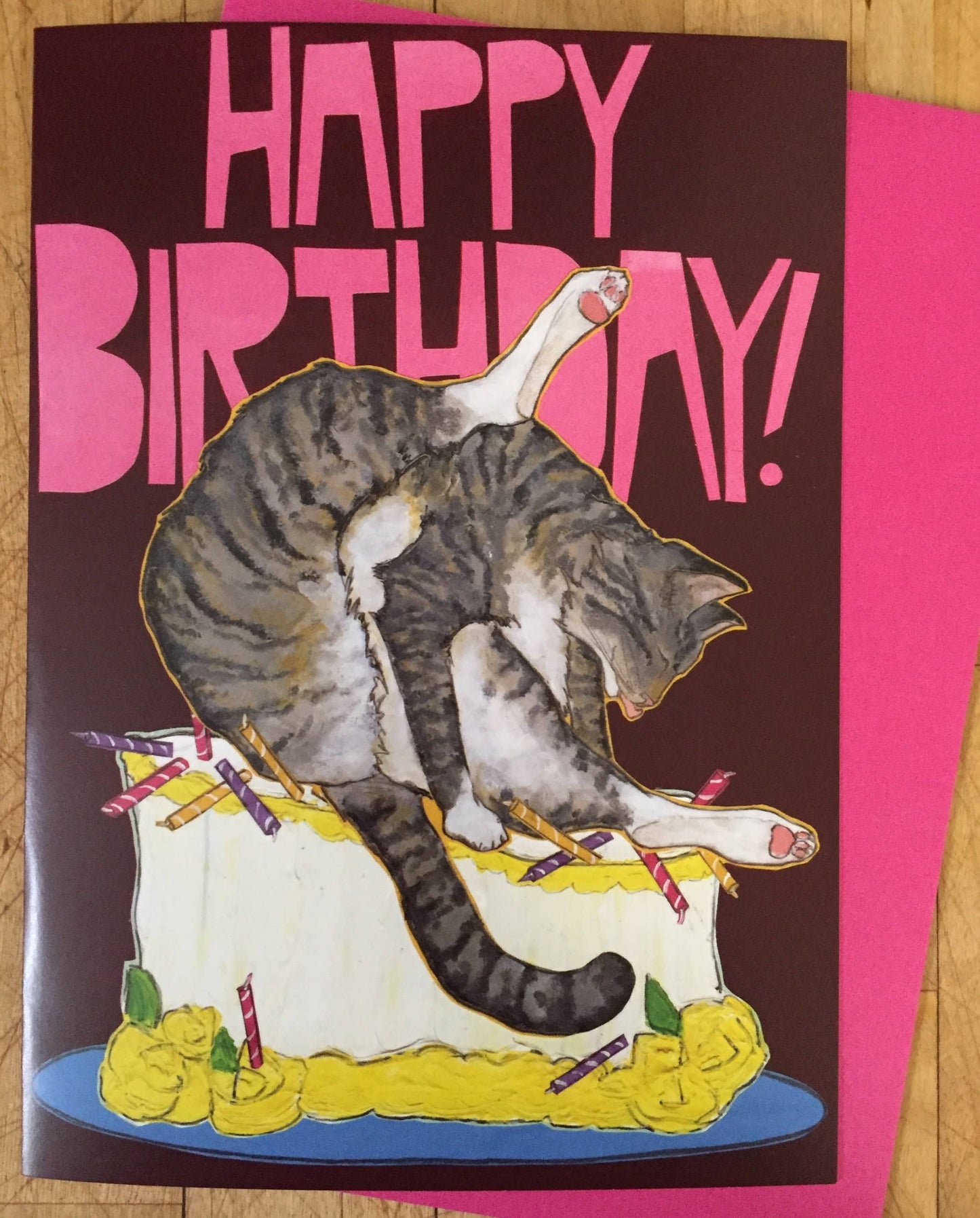 Bad Cat Birthday Card!