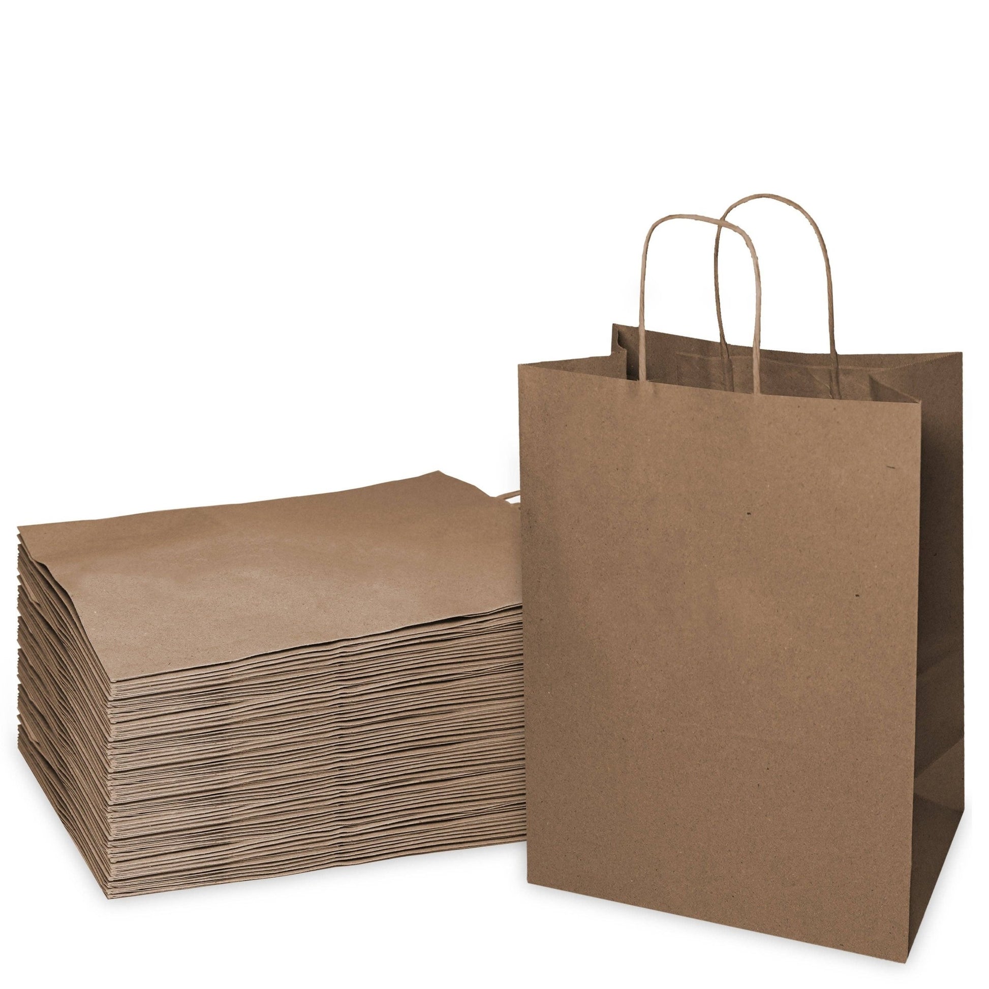 8x4.5x10.25 Tiny Kraft Paper Gift Bags: 100 - The Regal Find