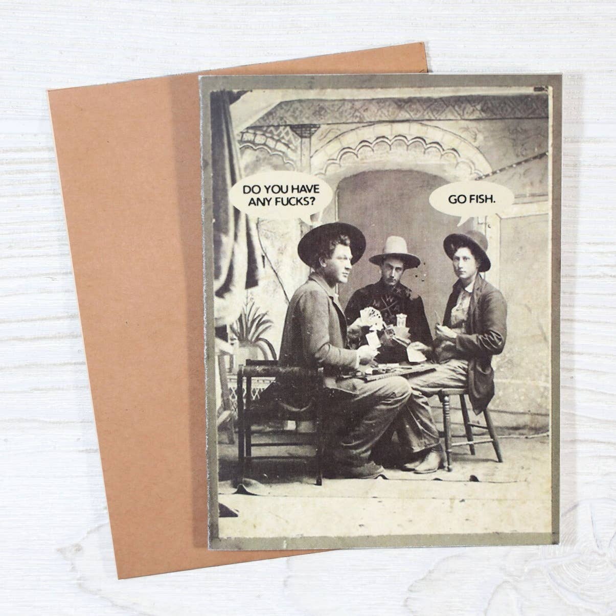 Do You Have Any Fucks? Go Fish - Funny Antique Card