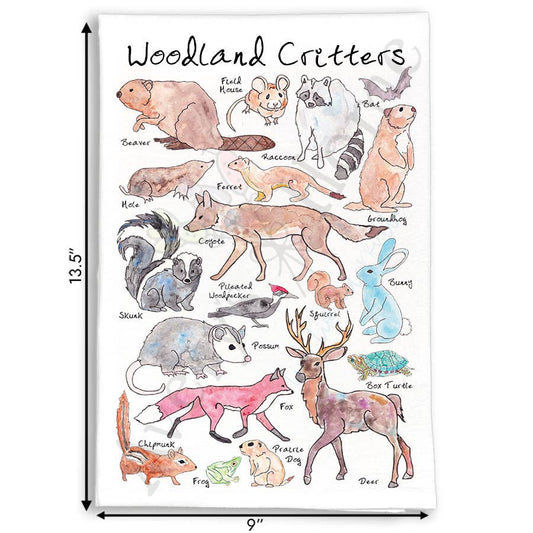 Woodland Critters Kitchen Towel