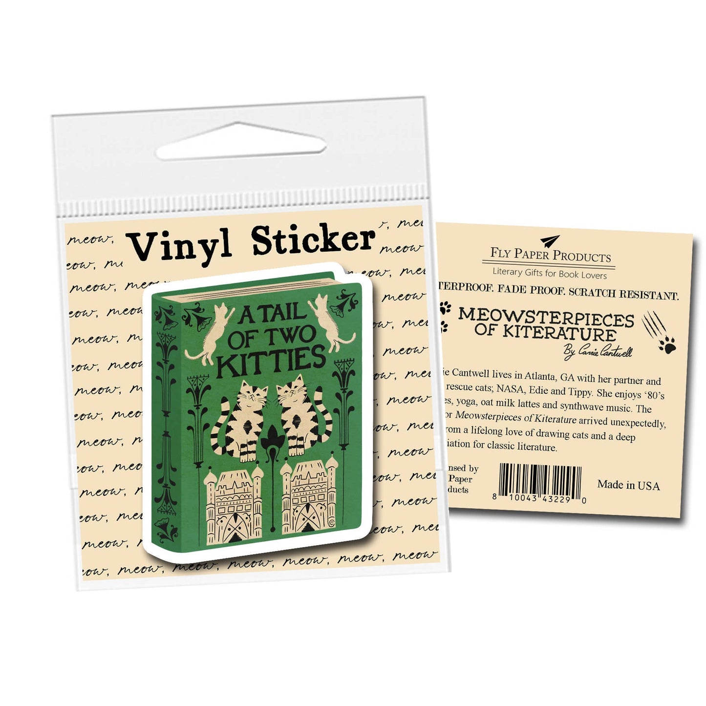 A Tail of Two Kitties Cat Pun Vinyl Sticker Decal : Unpackaged (Loose)