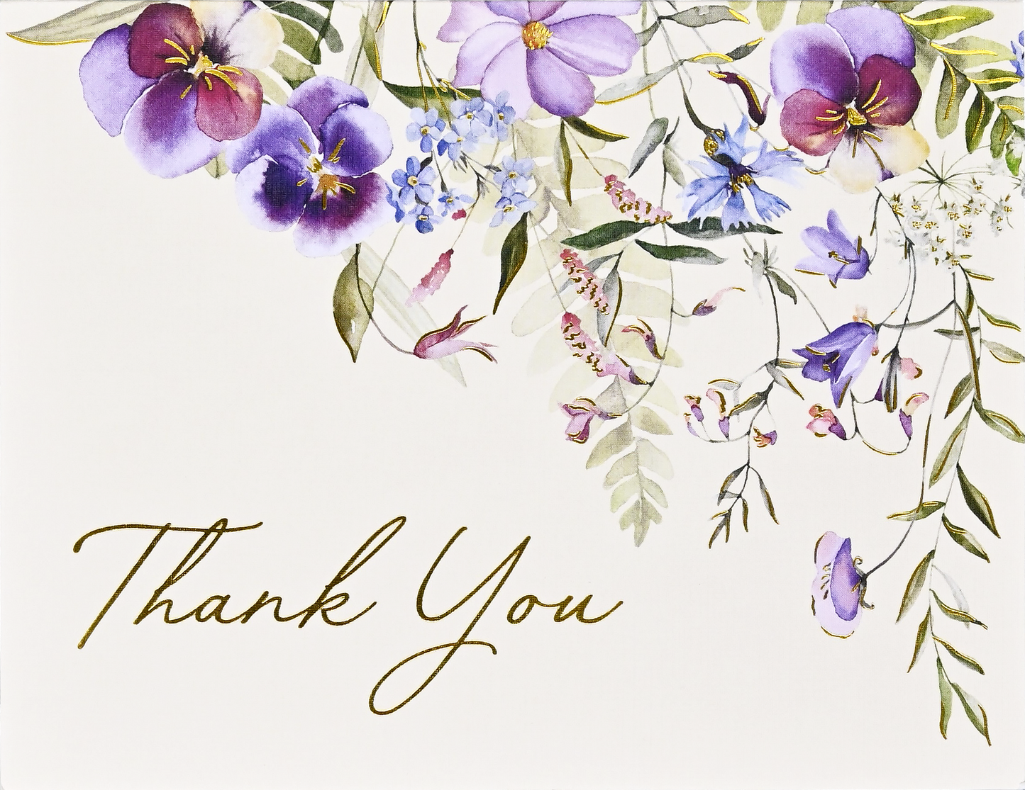 Wildflowers Premium Thank You Note Cards