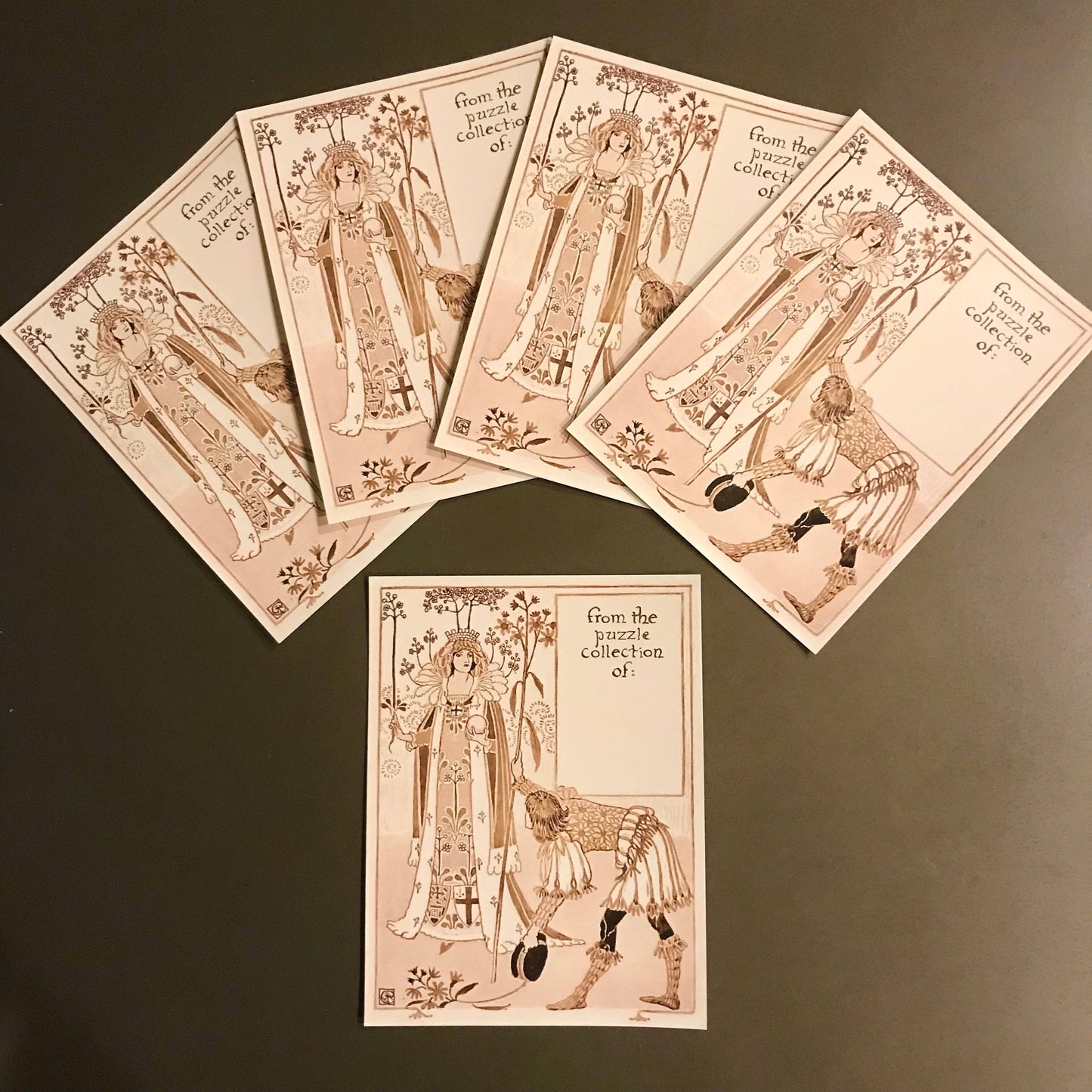 Puzzle Ownership Plate; Walter Crane Design