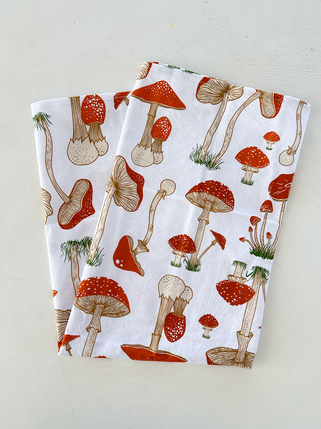 Enchanted Toadstools Tea Towel