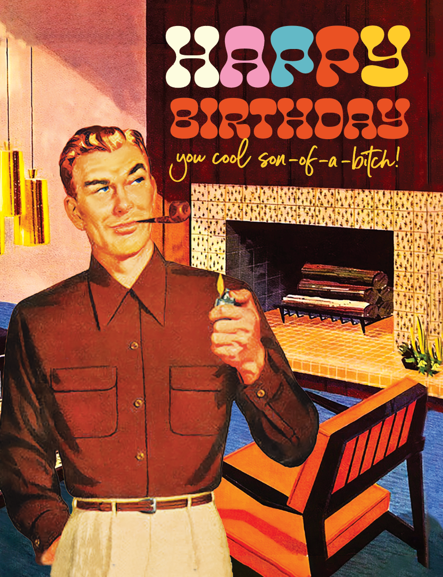 MIDCENTURY SOB BIRTHDAY card