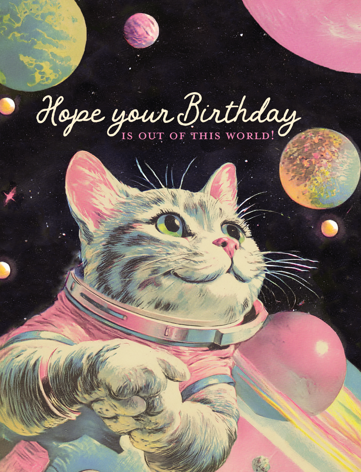Out of This World Cat Card