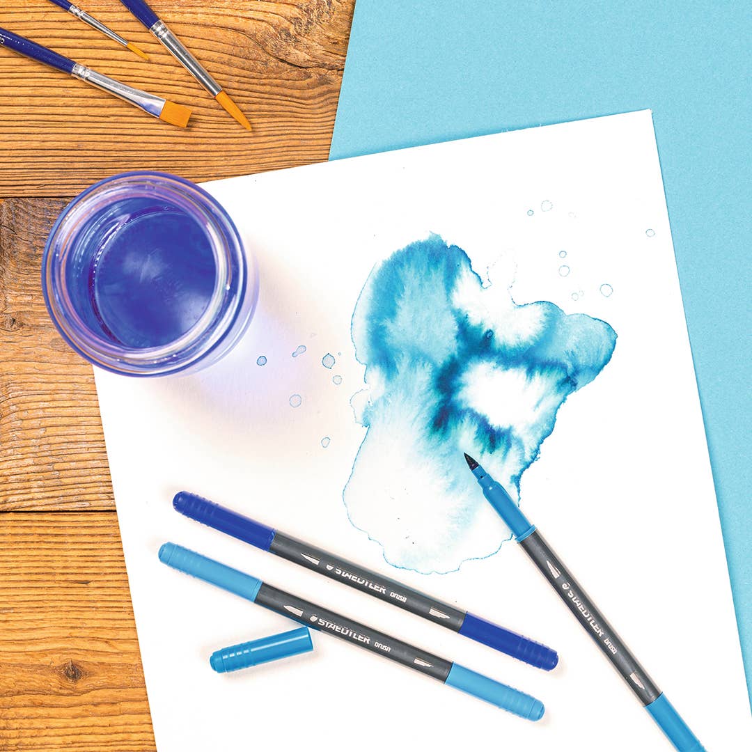 STAEDTLER Double-ended Watercolor Brush Pens, 72 Count