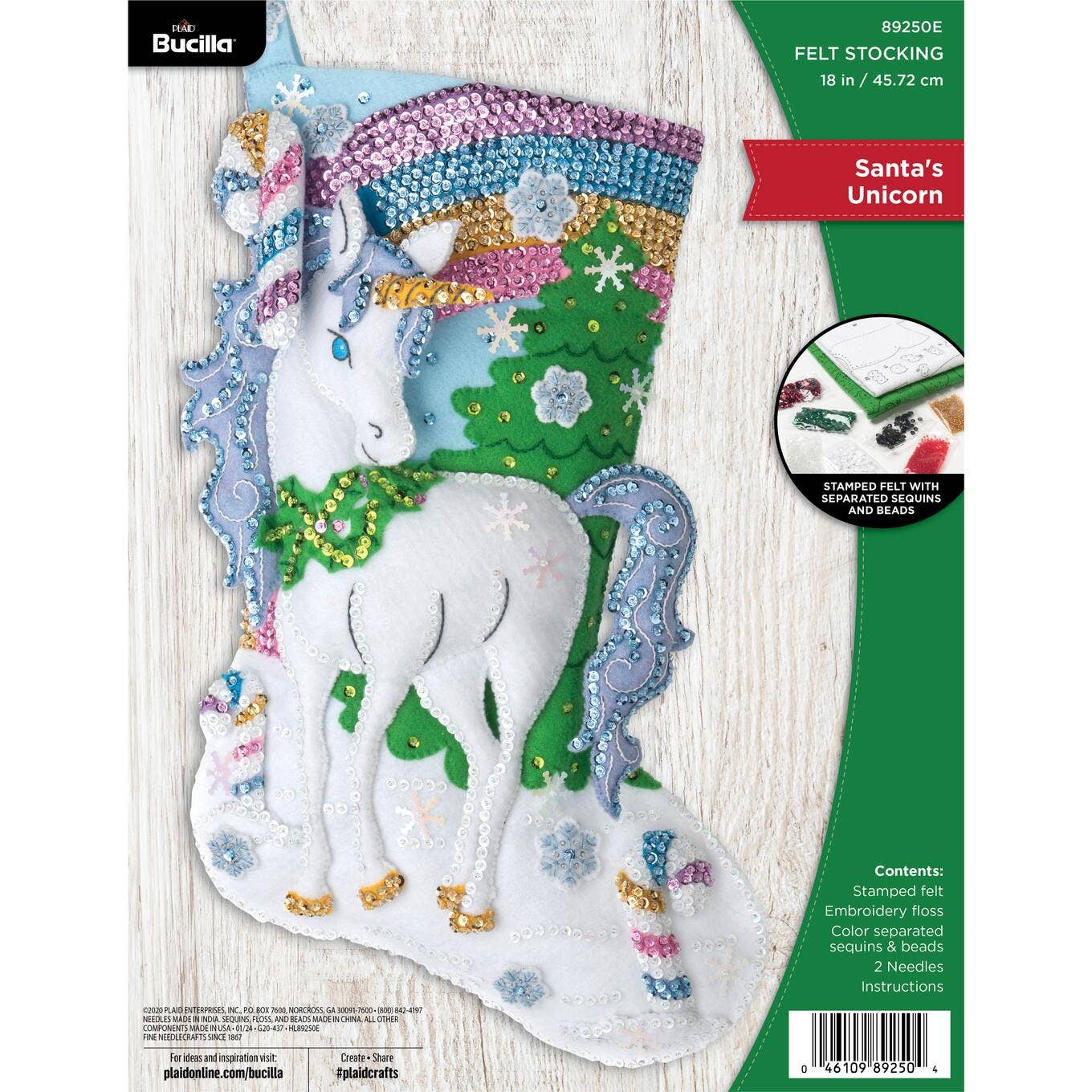 Bucilla ® Seasonal - Felt - Stocking Kits - Santa's Unicorn