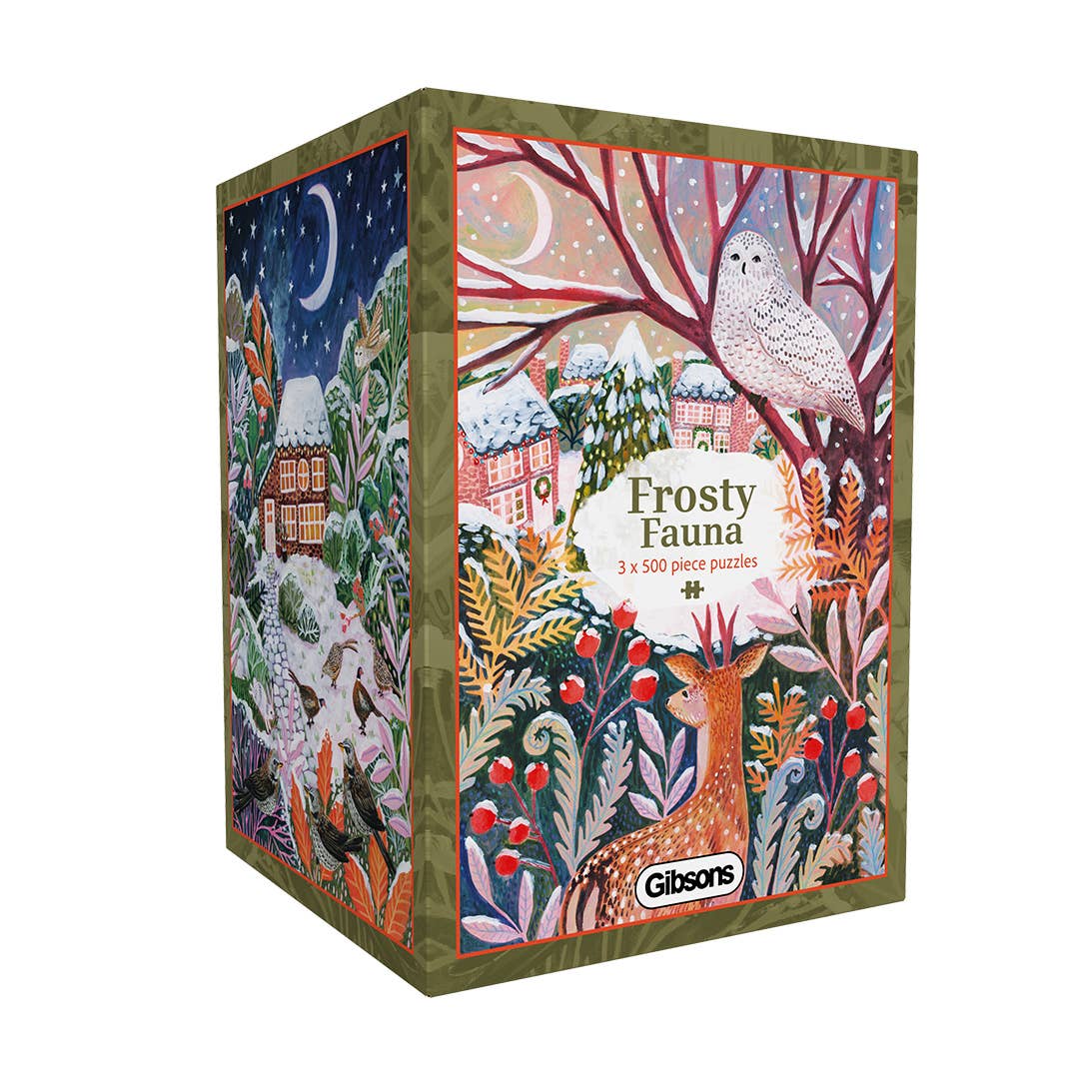 Frosty Fauna 3 x 500 Piece Jigsaw Puzzle