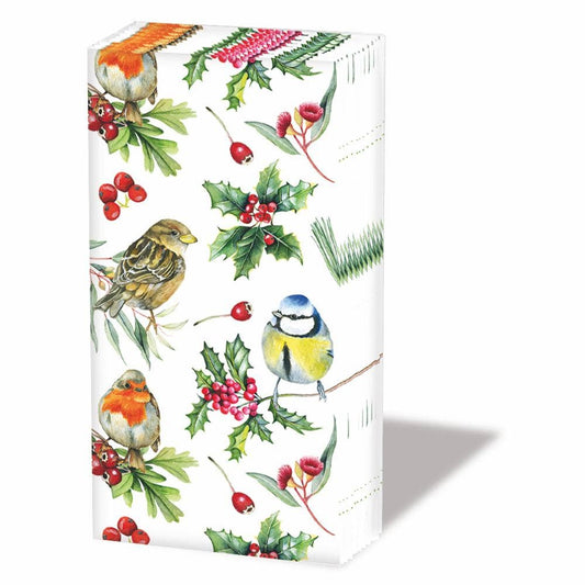 POCKET TISSUE- BIRDS IN WINTER BY AMBIENTE