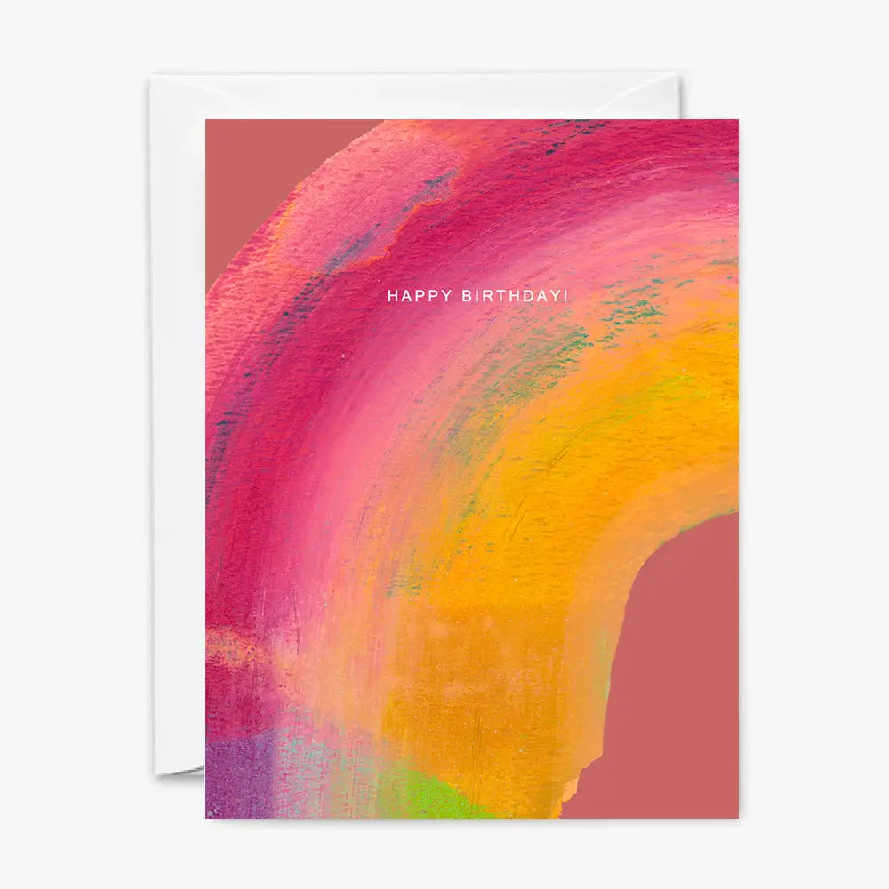 Happy Birthday on Pink Card