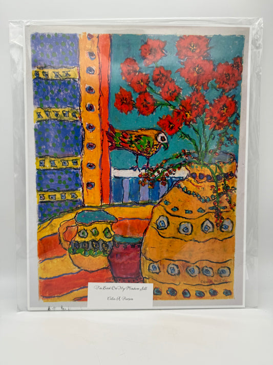 Tin Bird on my Window Sill 11 x 14 Print